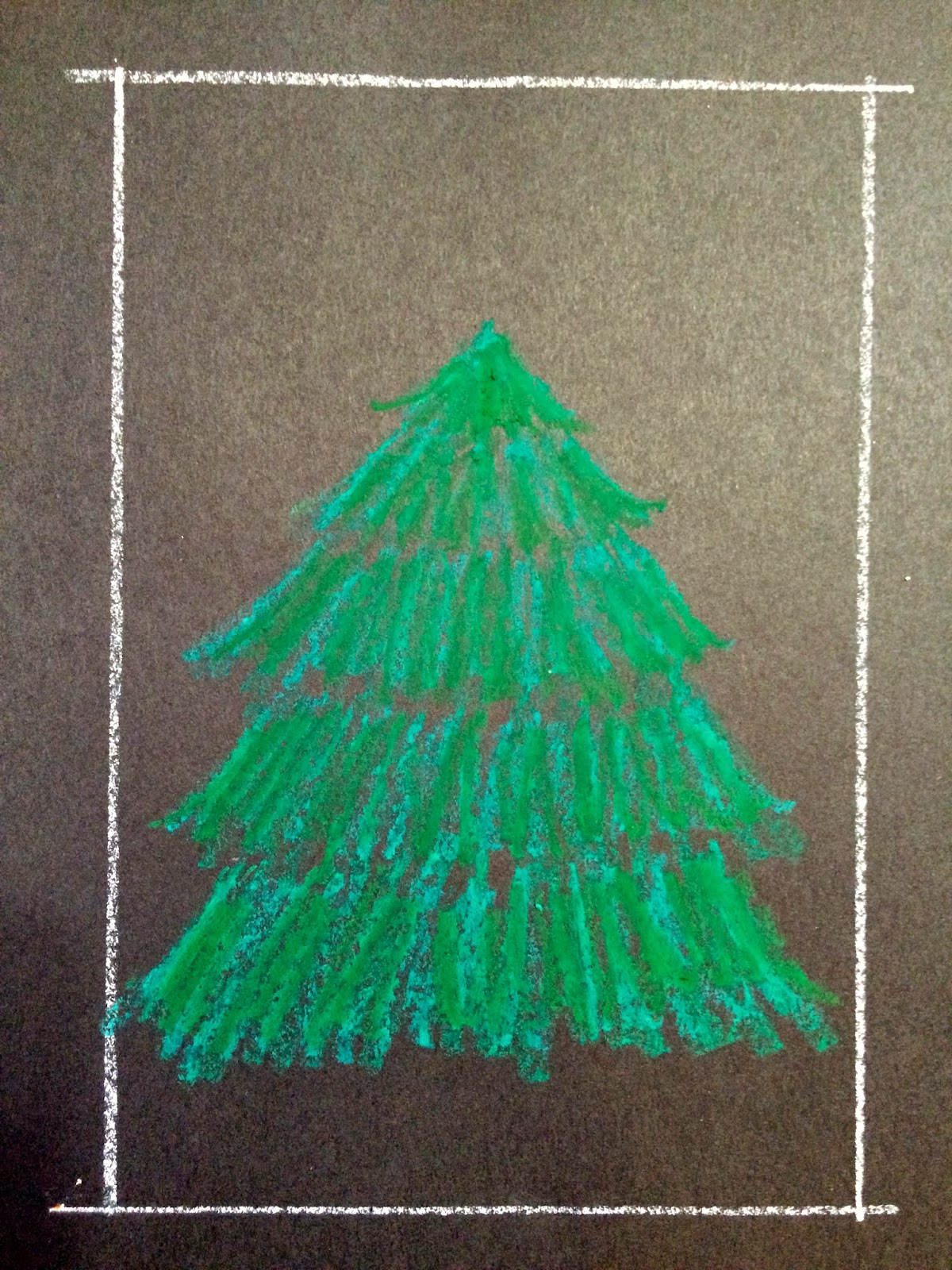 Oil Pastel Winter Tree Art Project for Kids - Buggy and Buddy