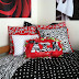 Red And White Zebra Bedroom Set