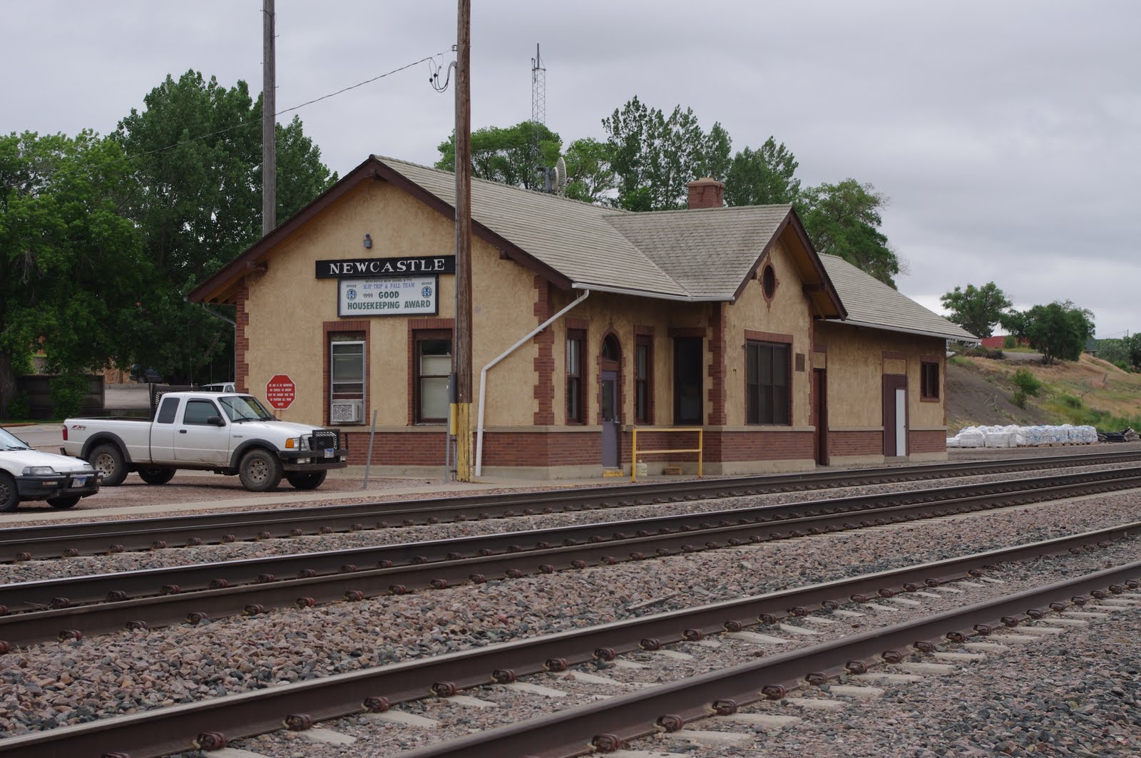 Railhead Newcastle Train Station, Newcastle Wyoming.