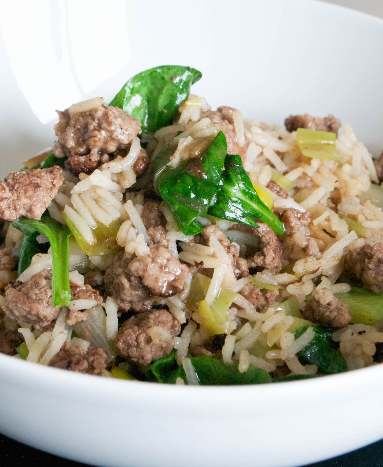 COMFORT BITES BLOG Beef and Rice Breakfast Bowl