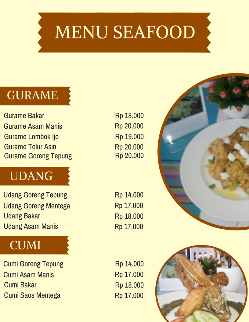 Daftar Menu Restoran Laut Jawa | Restoran Laut Jawa