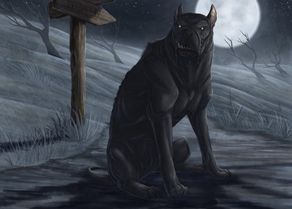 Lobos, perros, zorros y otros cánidos míticos, fabulosos y legendarios Black+dog+03