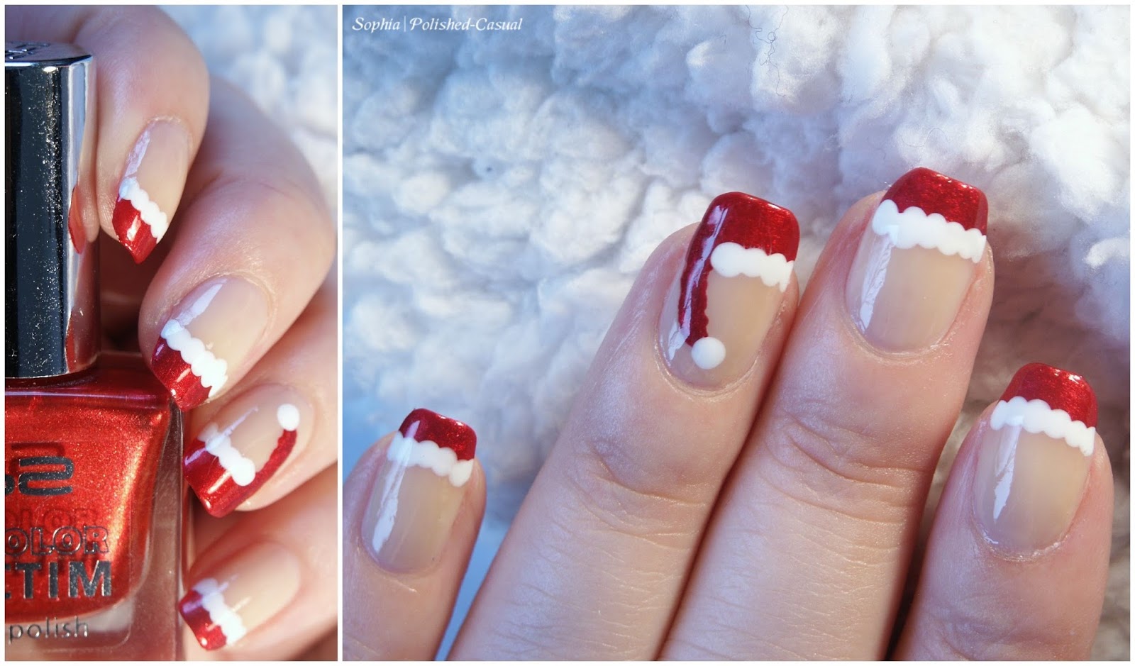 Easy Santa Claus Nail Art