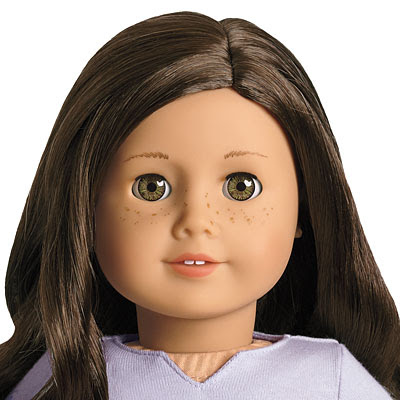 american girl doll brown hair green eyes