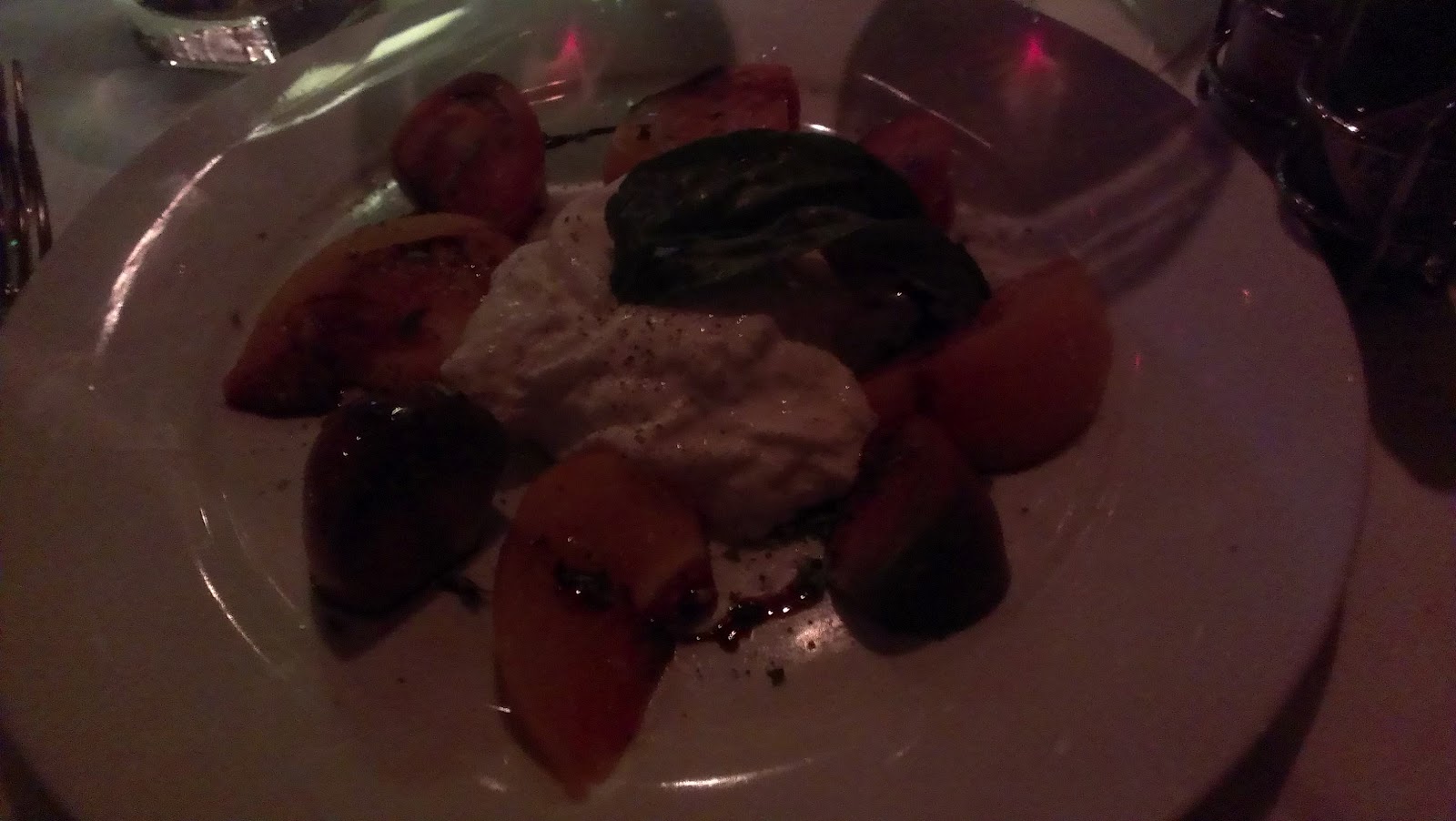 a hint of mustard. the meat at mastro's.