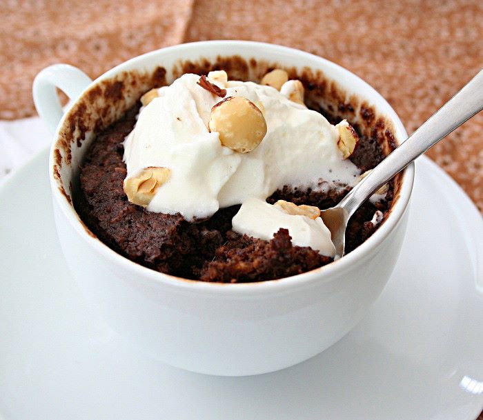SPLENDID LOWCARBING BY JENNIFER ELOFF Chocolate Hazelnut Mug Cake