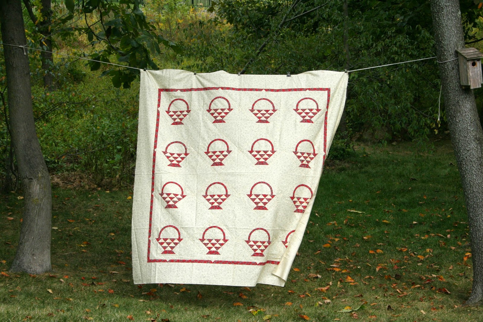 The Root Connection Quilt on a Clothesline Christmas Baskets