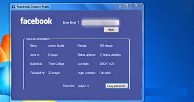 hacked account facebook - professional version 1.7 (64-bit)