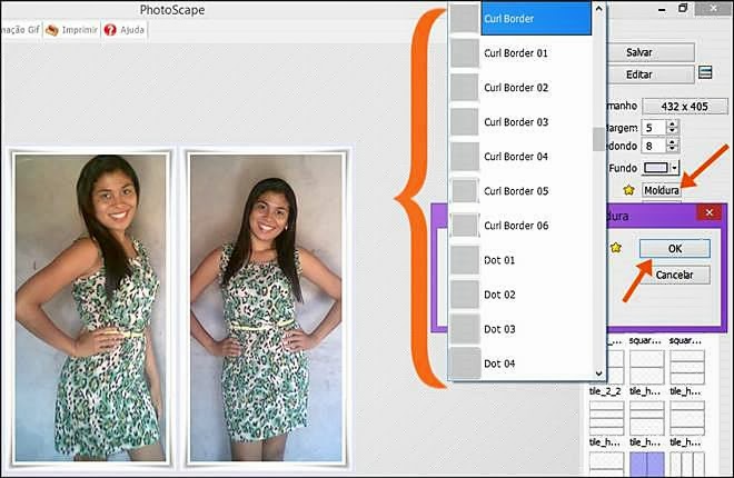 moldura para colagem de fotos