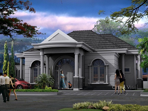 Rumah Klasik Modern 1 Lantai Gambar Rumah Minimalis