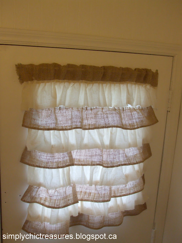 simply chic treasures Ruffle Curtain Tutorial