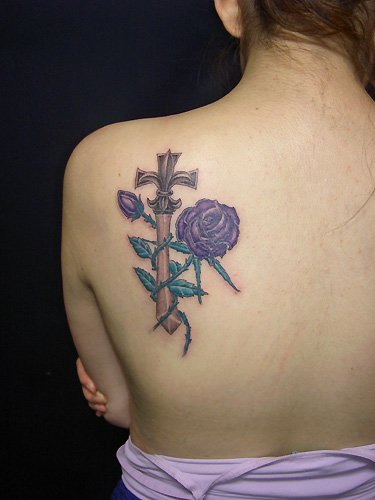 Girl Cross Tattoos