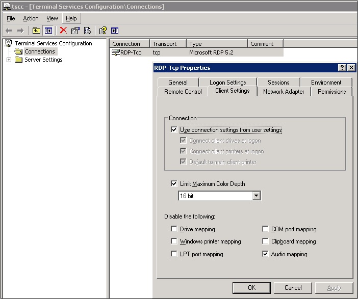 bits here and there Client/local printer not available at Terminal
