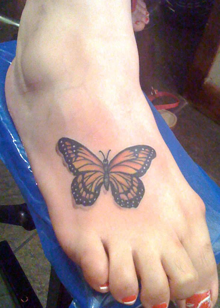 Butterfly Foot Tattoos.
