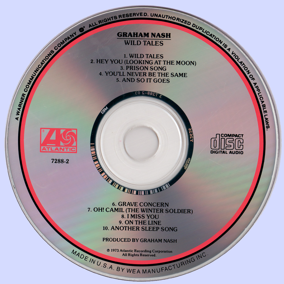 Plain And Fancy Graham Nash Wild Tales 1973 Uk Classic