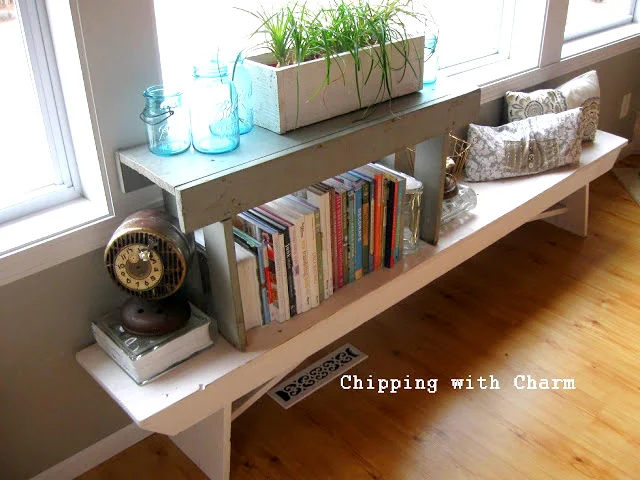 From benches to bookshelves... and more! Inspiring idea by Chipping with Charm, featured on I Love That Junk