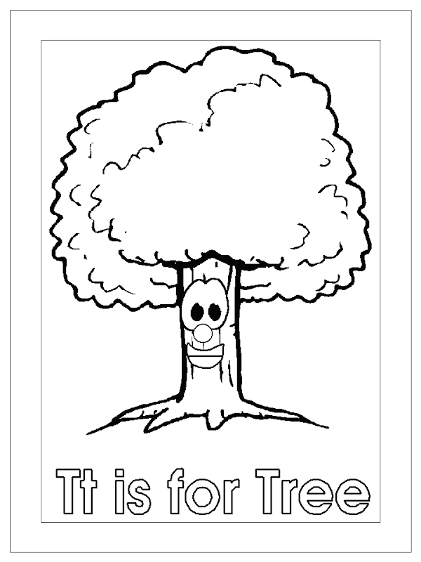 coloring pages of trees Tt is for Tree