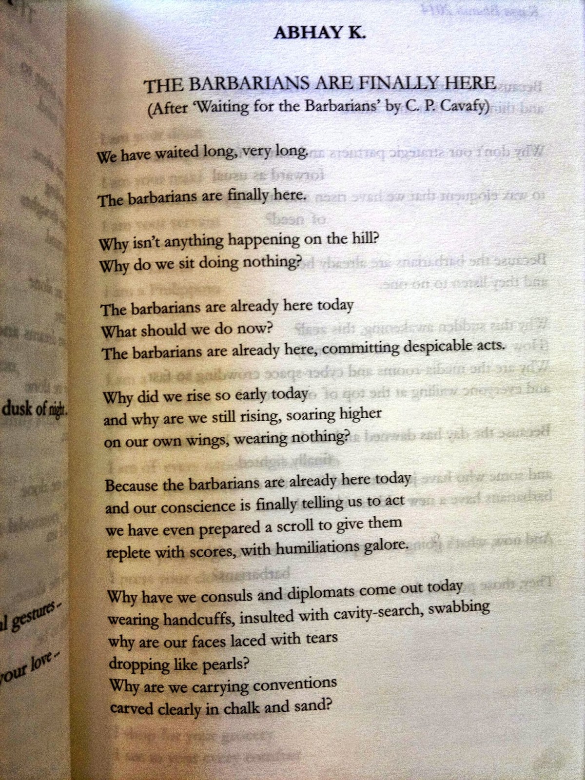 Abhay K Poet Diplomat Editor Tweets Theabhayk The Barbarians