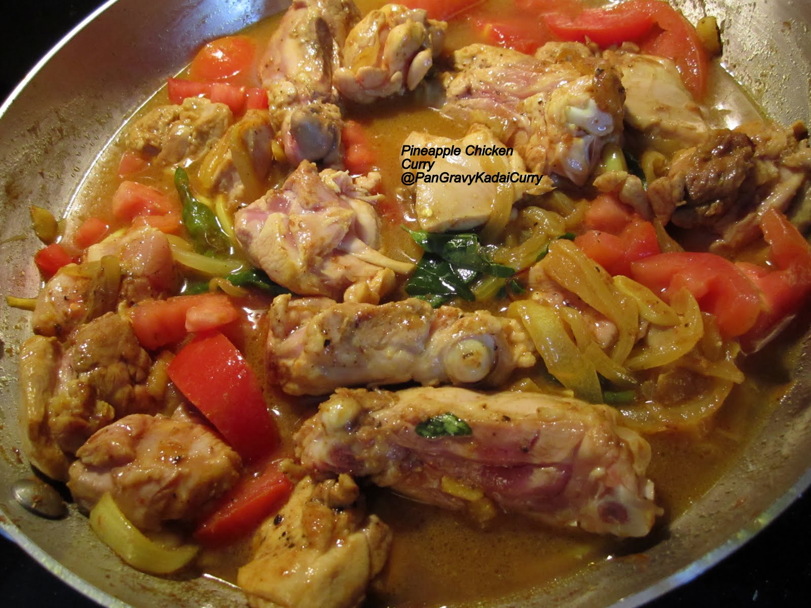 Pan Gravy Kadai Curry Easy Pineapple and Chicken Curry