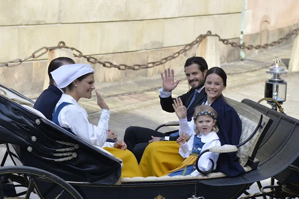 King Carl Gustaf and Queen Silvia of Sweden, Crown Princess Victoria and Prince Daniel, Prince Carl Philip and Sofia Hellqvist, Princess Madeleine 