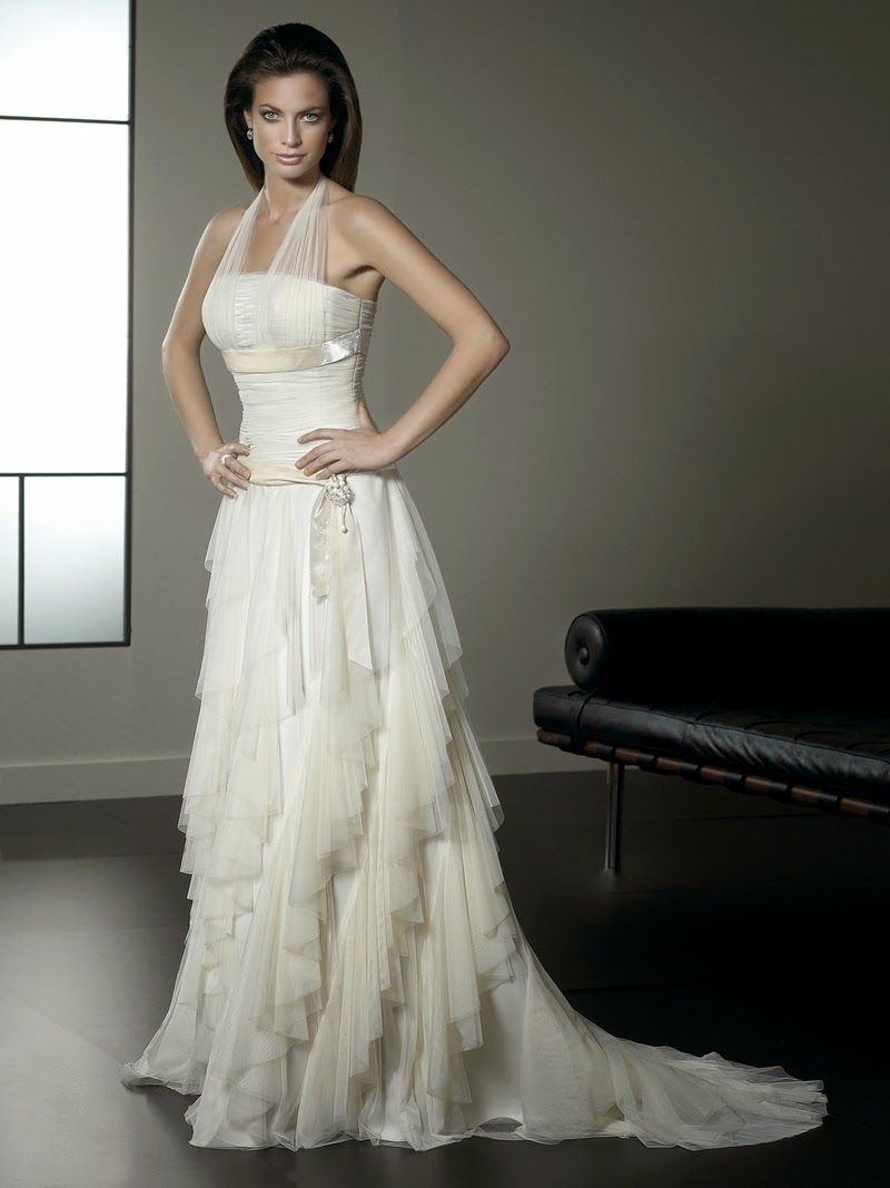 Halter Backless Beach Wedding Dresses