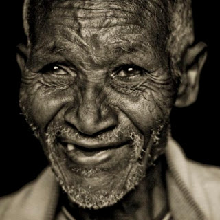 Photograph of old man in Ethiopia by Ethiopian photographer Michael Tsegaye