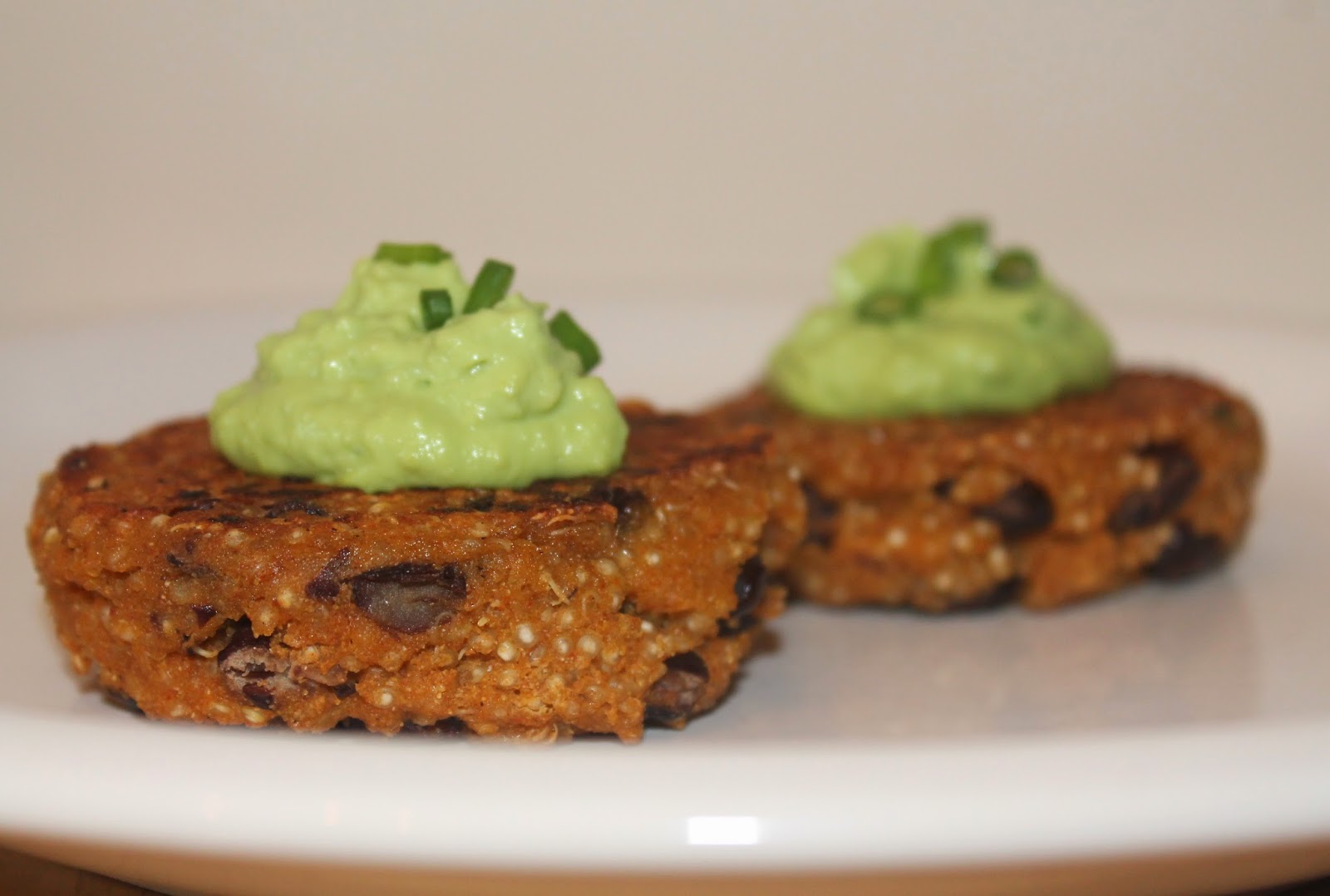 Savory Moments Southwest black bean and quinoa patties with avocado