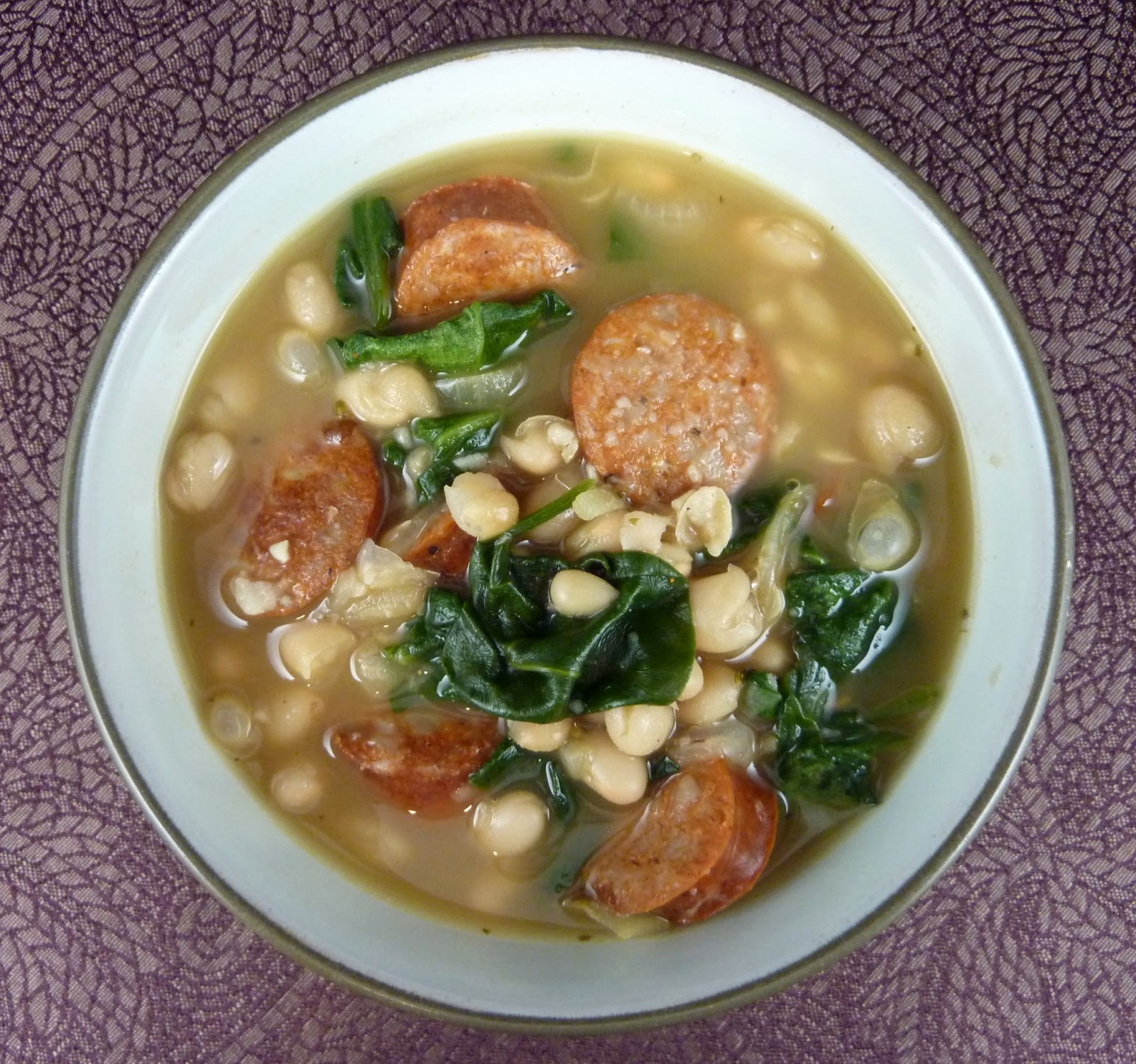 Cookies on Friday Sausage and White Bean Stew with Spinach