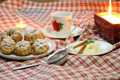 Muffin al cioccolato bianco e cannella