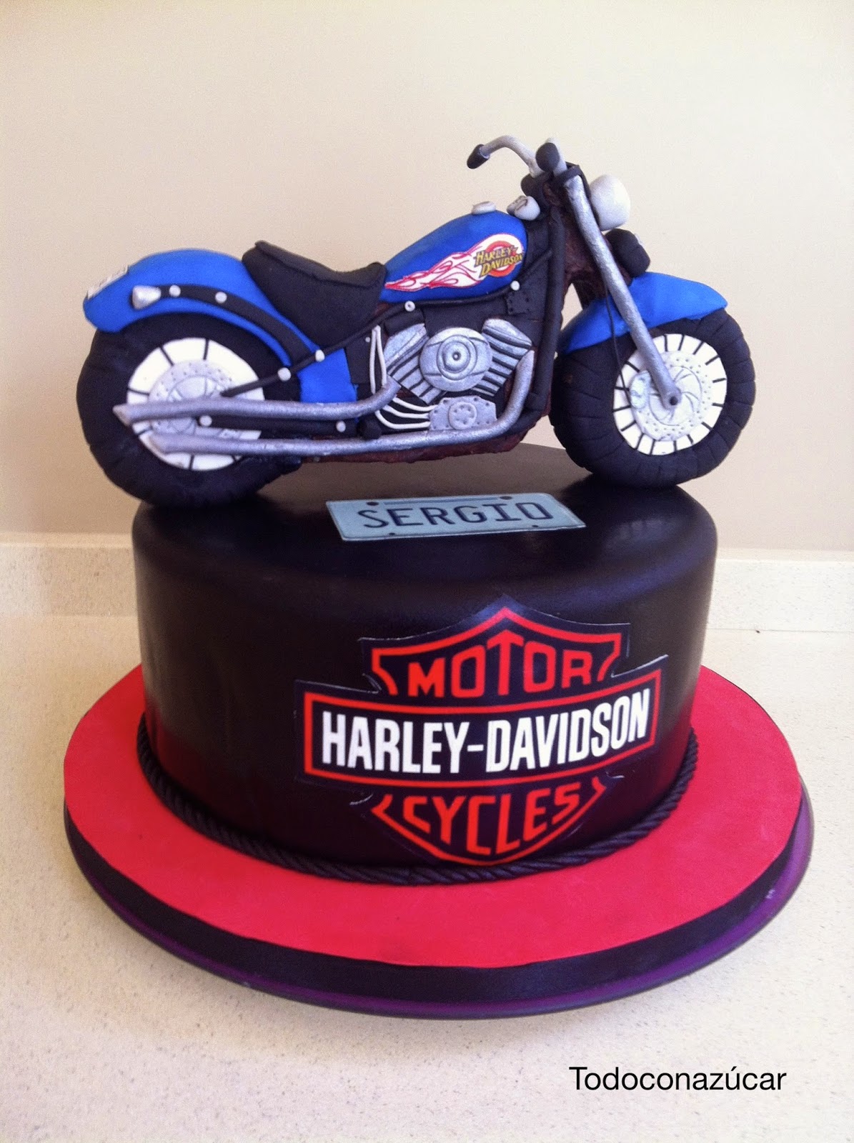 Tarta Moto Harley Davidson
