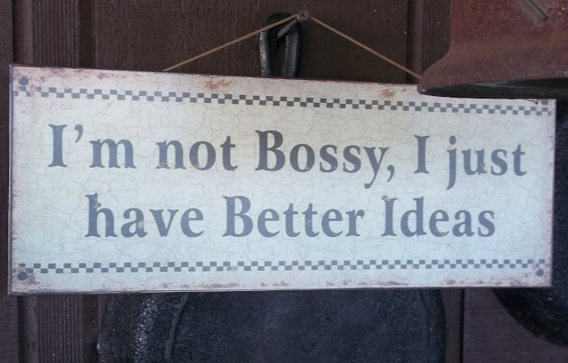 Creative Country sayings on Rustic Signs: Not Bossy, Inspirational