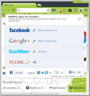 Post Facebook, Twitter & Google+ Updates Using Chrome Extension