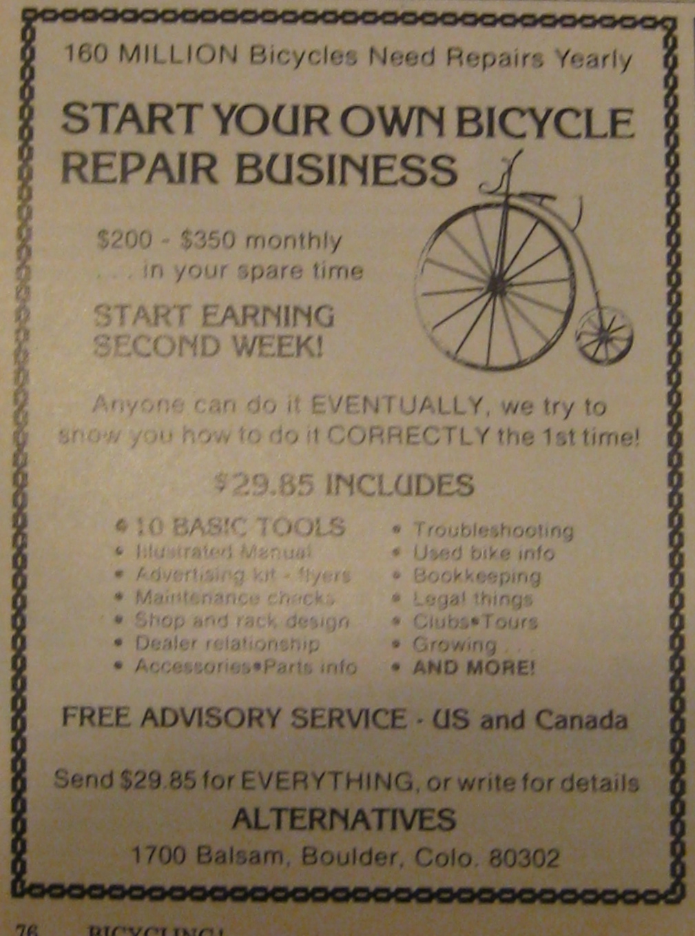 Bikeville thoughts Start your own bicycle repair business