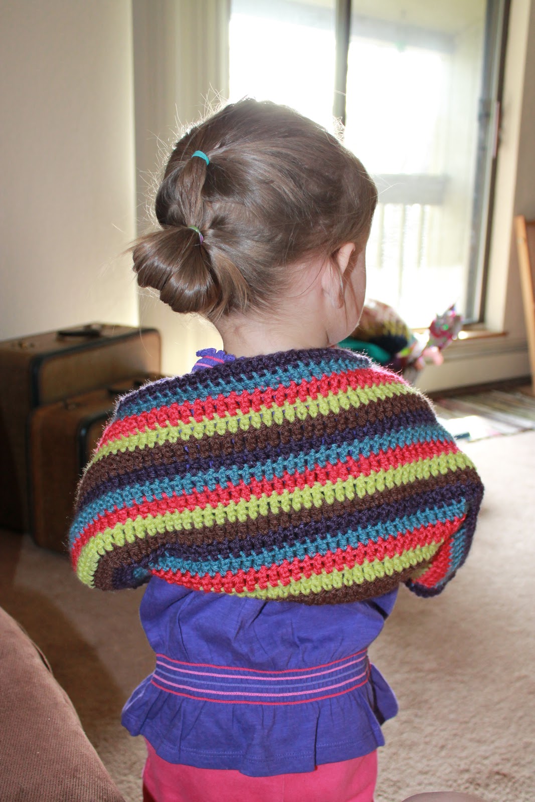 Handmade By Erica Toddler Striped Shrug