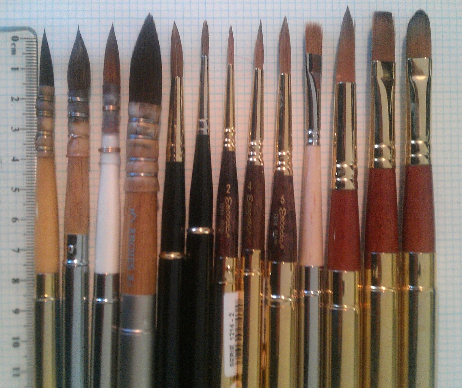 Jane Blundell Artist Plein air paint brushes