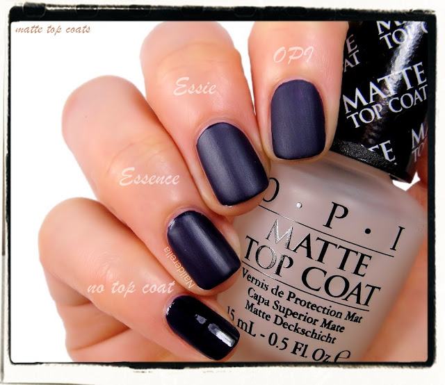 OPI Matte top coat and comparison Nailderella