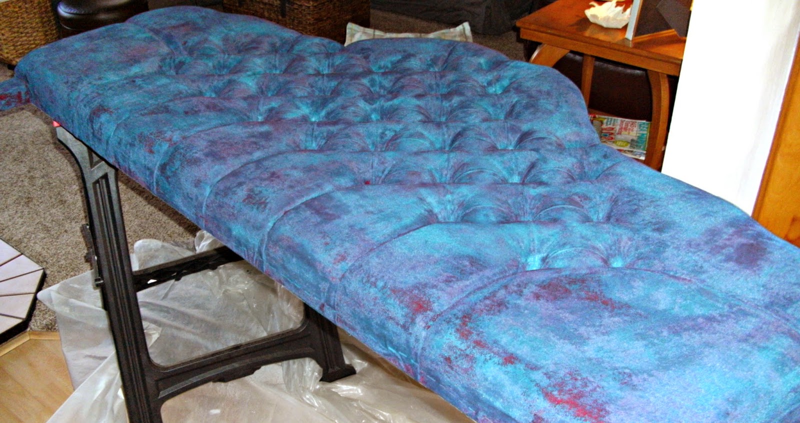 Master Bedroom Redo Painted Fabric Headboard! Little Vintage Cottage