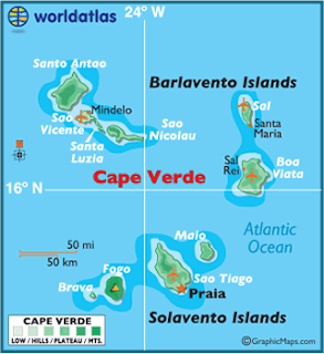 Cape Verde Islands map 