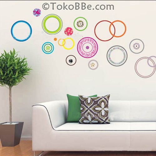 Stiker Dinding Lingkaran Ruang Tamu | Eceran Grosir Jam Tangan