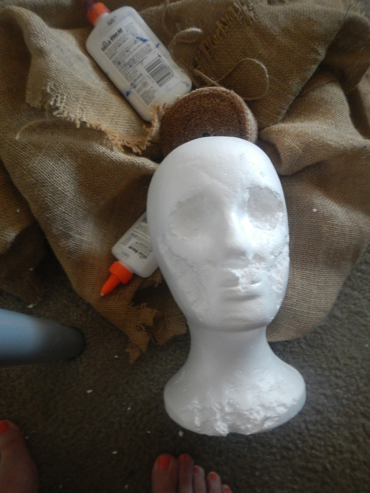 How To Make a Cheap and Scary Scarecrow Head