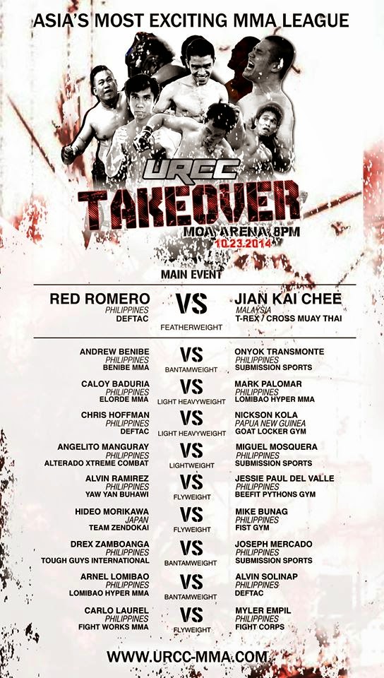 URCC 25: Full Fight Card, MMA event tonight at MOA Arena