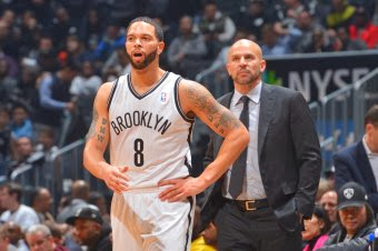 Brooklyn Nets' point guard with coach Jason Kidd