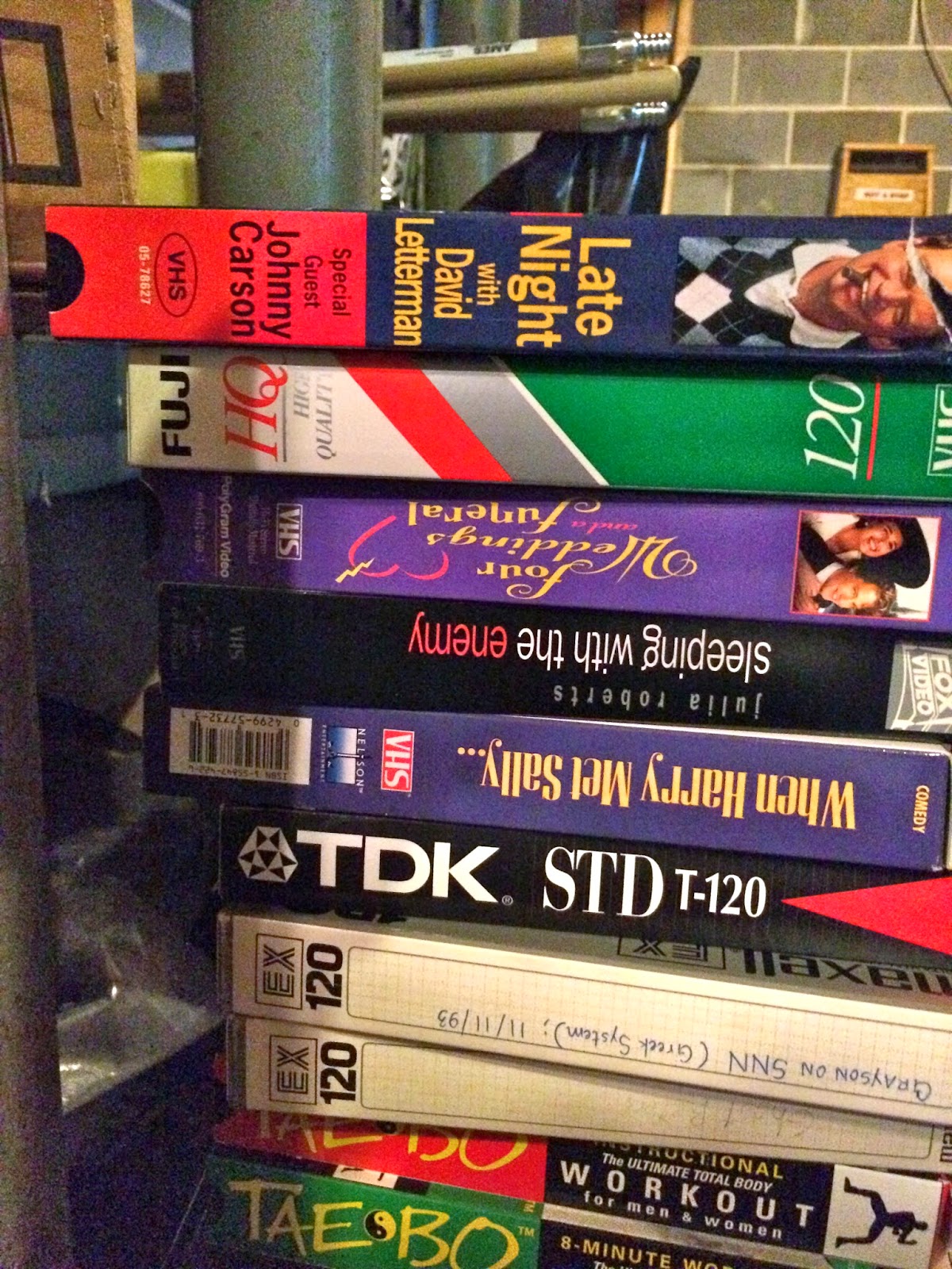 grass stains A veritable treasure trove of VHS tapes