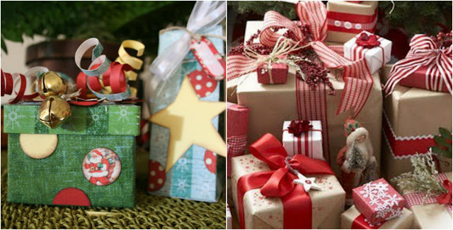 stylish wrapping ideas, embrulhos natal