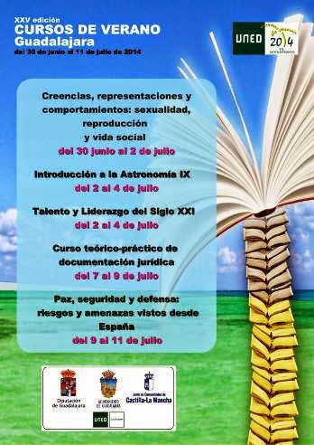 CARTEL CURSOS VERANO UNED GUADALAJARA 2014