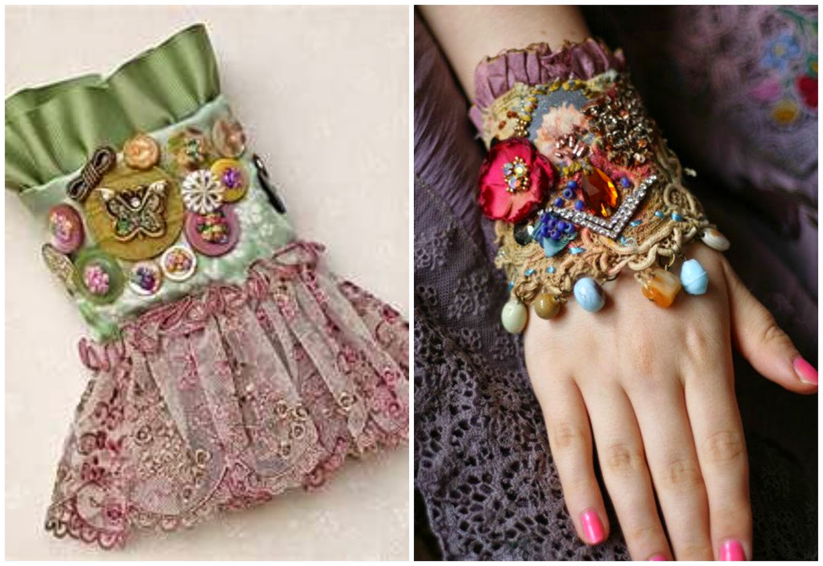 textile and jewelry and nail art one image