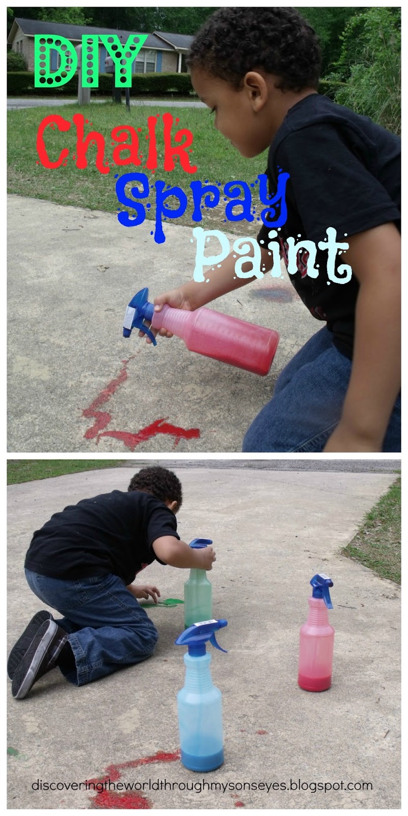 Discovering the World Through My Son's Eyes Playtime with Chalk Spray