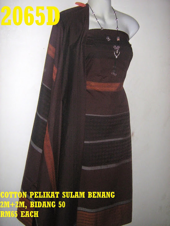 2065D: COTTON PELIKAT SULAM BENANG,  2M+2M, BIDANG 50, CANTIK MENARIK