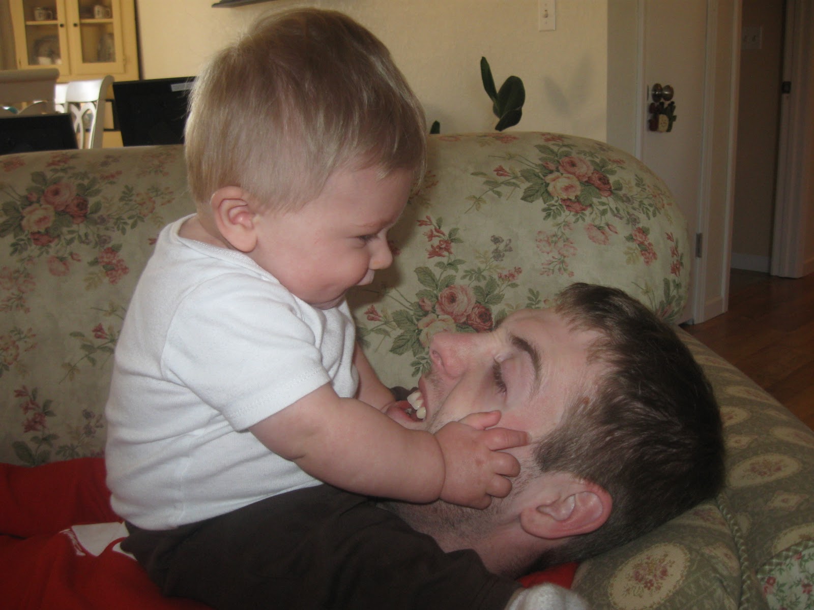 We Will Walk Forever Holding Hands Playing With Daddy's Face