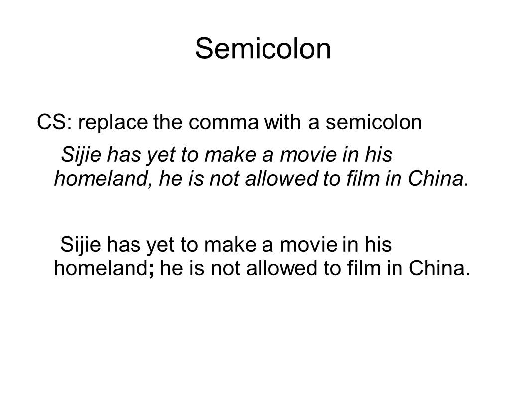 English and ESOL Lab Workshops: Fixing Fragments, Run-Ons, and Comma